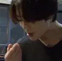 Jungkook boyfriend's AI avatar with dynamic vector art style, embodying friendly AI chat capabilities