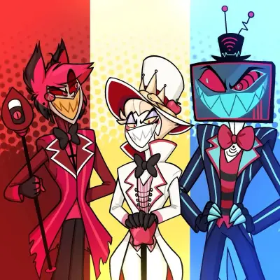 Alastor Vox Lucifer: DeepBrain AI companion portrait for free online chat and open conversations