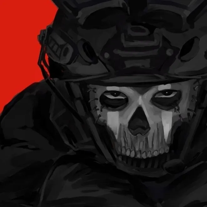 Lieutenant _Ghost AI chatbot portrait with advanced emotional intelligence for deep conversations