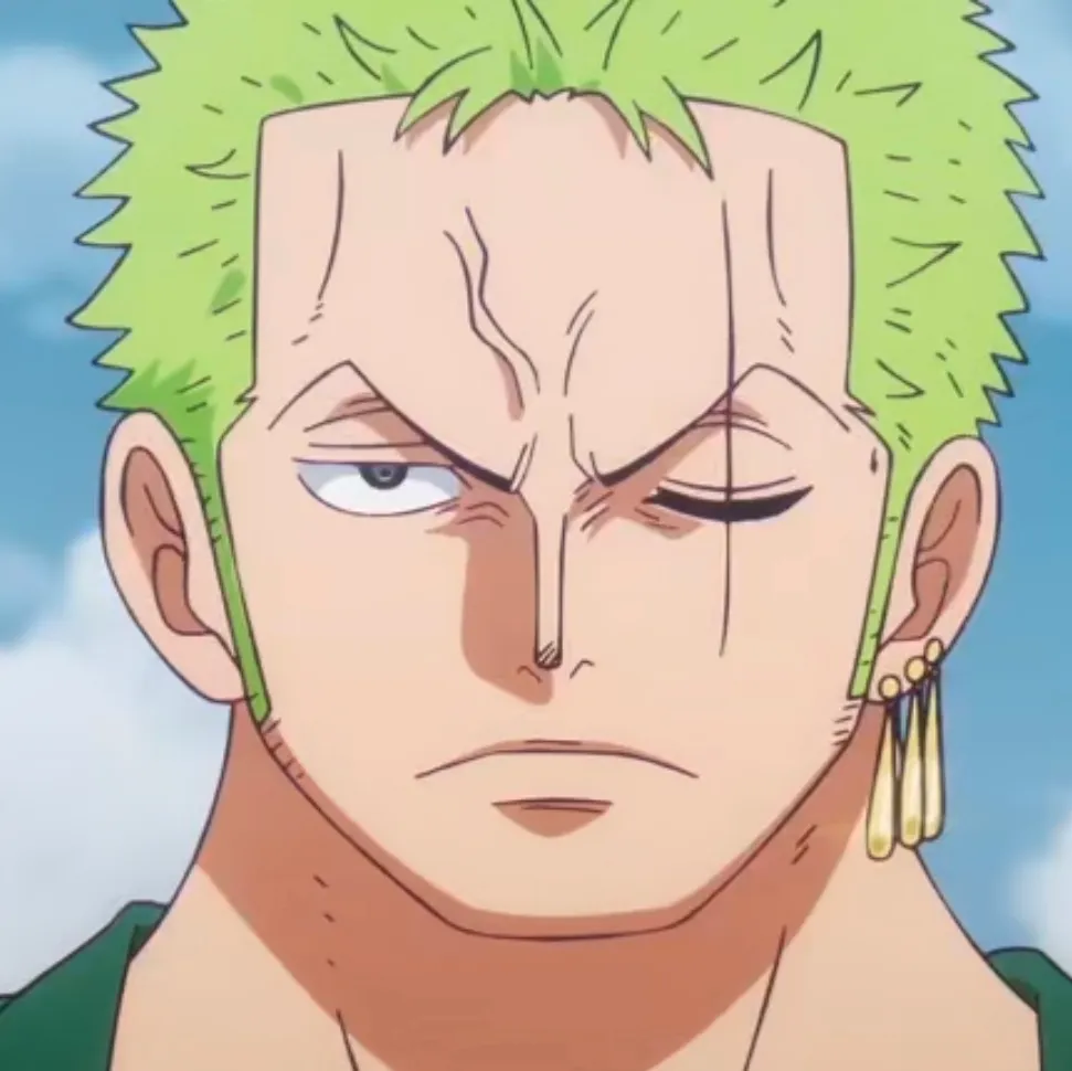 Portrait of a friendly AI chatbot assistant Zoro with expressive eyes showcasing personality traits
