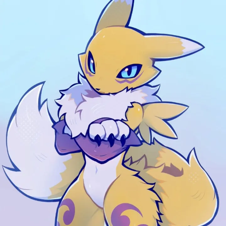 Renamon - The Roommate's AI avatar with dynamic vector art style, embodying friendly AI chat capabilities