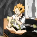 Der KI-Avatar von Denki Kaminari im dynamischen Vektorgrafikstil verkörpert freundliche KI-Chatfunktionen