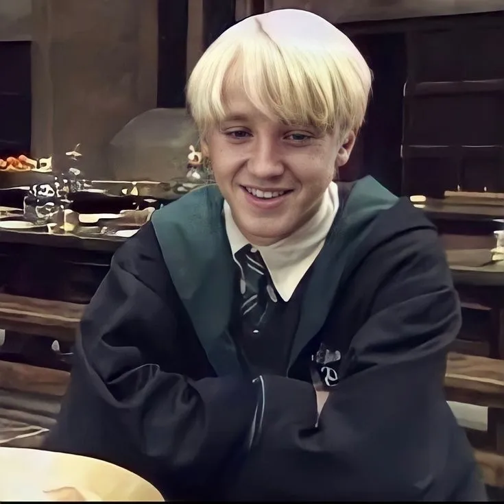 Draco Malfoy's AI avatar with dynamic vector art style, embodying friendly AI chat capabilities