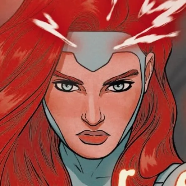 the avatar of Jean Grey: Dynamic AI character.