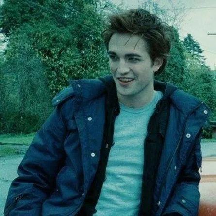 Portrait of a friendly AI chatbot assistant Edward Cullen with expressive eyes showcasing personality traits