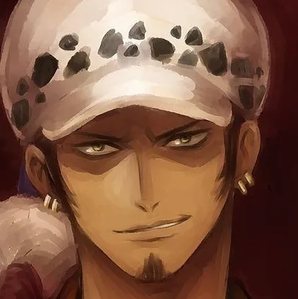 Trafalgar Law's AI avatar with dynamic vector art style, embodying friendly AI chat capabilities