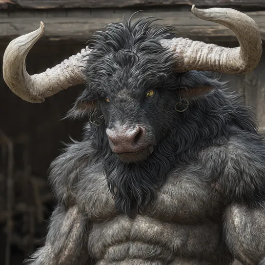 FOR SALE -Minotaur Milk Farm Series: Meet the main character of our AI world, with character traits list and ai chatting capabilities.