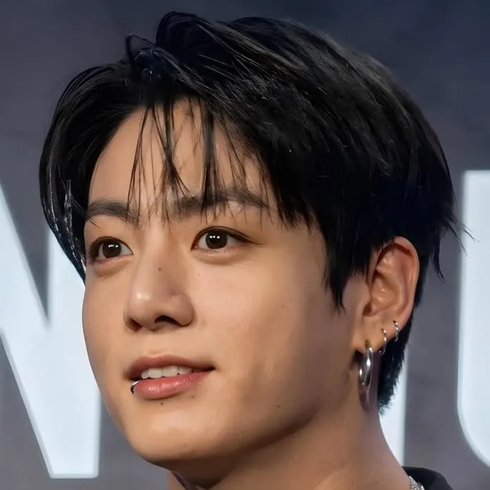 Multilingual Jeon Jungkook focusing on chat IA tasks, neural network core visible in background.