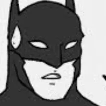 Portrait of a friendly AI chatbot assistant MHA - betrayed user - Batfam with expressive eyes showcasing personality traits