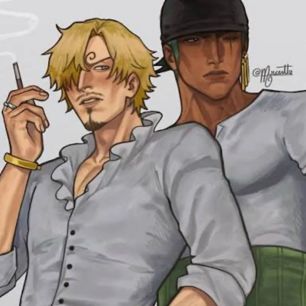Zoro und Sanji: Fantasy-KI-Rollenspiel-Charaktergrafik für immersives Geschichtenerzählen
