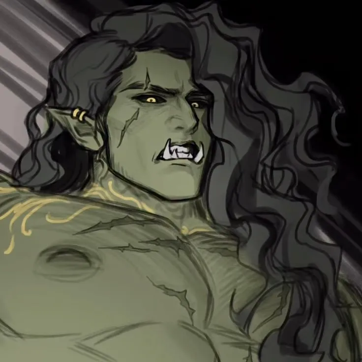 Gellias Orc BL: Emotionally intelligent AI companion portrait for deep conversations