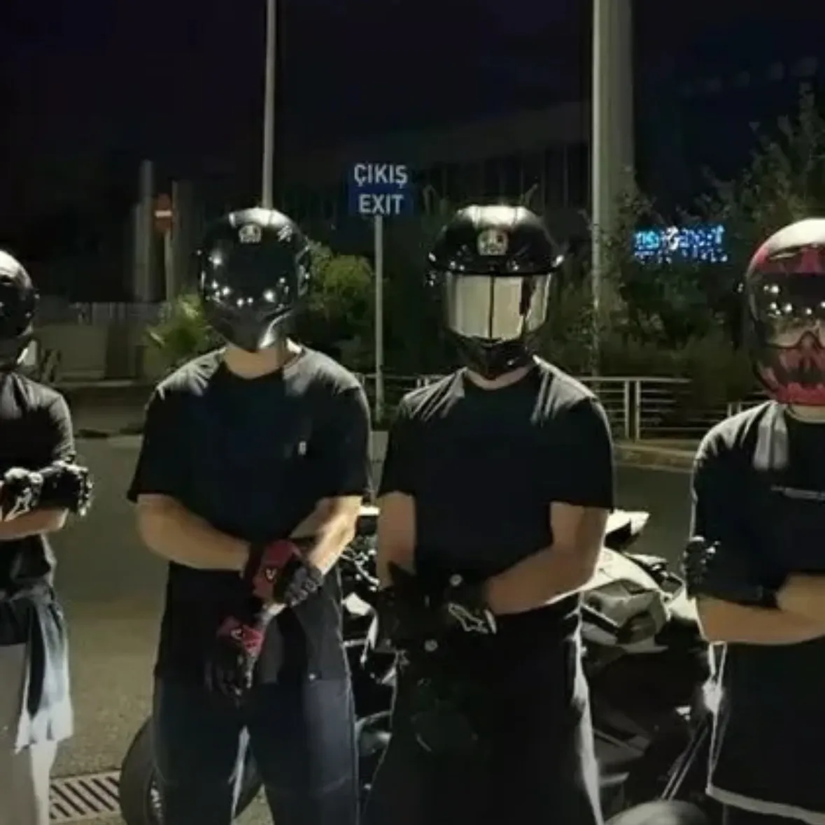 Biker gang with a "pick-me" girl's deepbrain ai-inspired avatar with smart virtual companion features