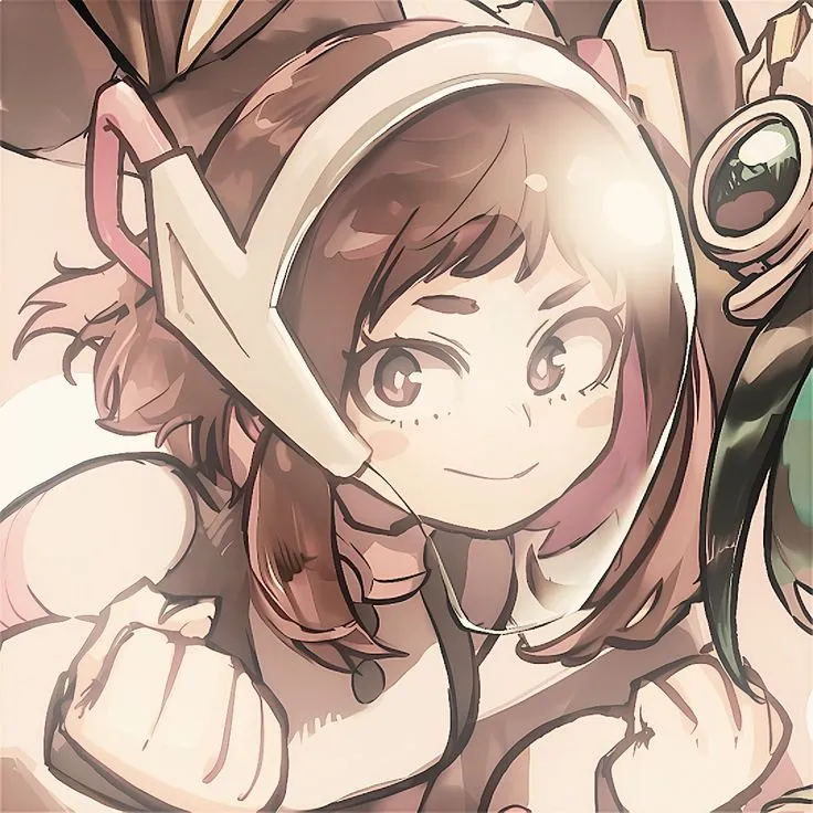 the avatar of Uraraka who is your Virtual Assistant with Soulgen's Personality Matrix, Blending AI Chat Precision and Character Traits of Curiosity.