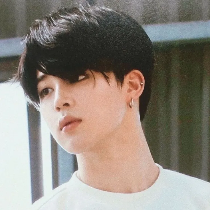 Portrait of a friendly AI chatbot assistant Park Jimin with expressive eyes showcasing personality traits