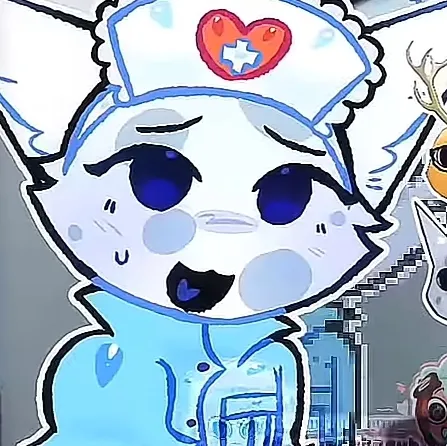 Portrait of a friendly AI chatbot assistant Head Nurse - Animal Hospital with expressive eyes showcasing personality traits