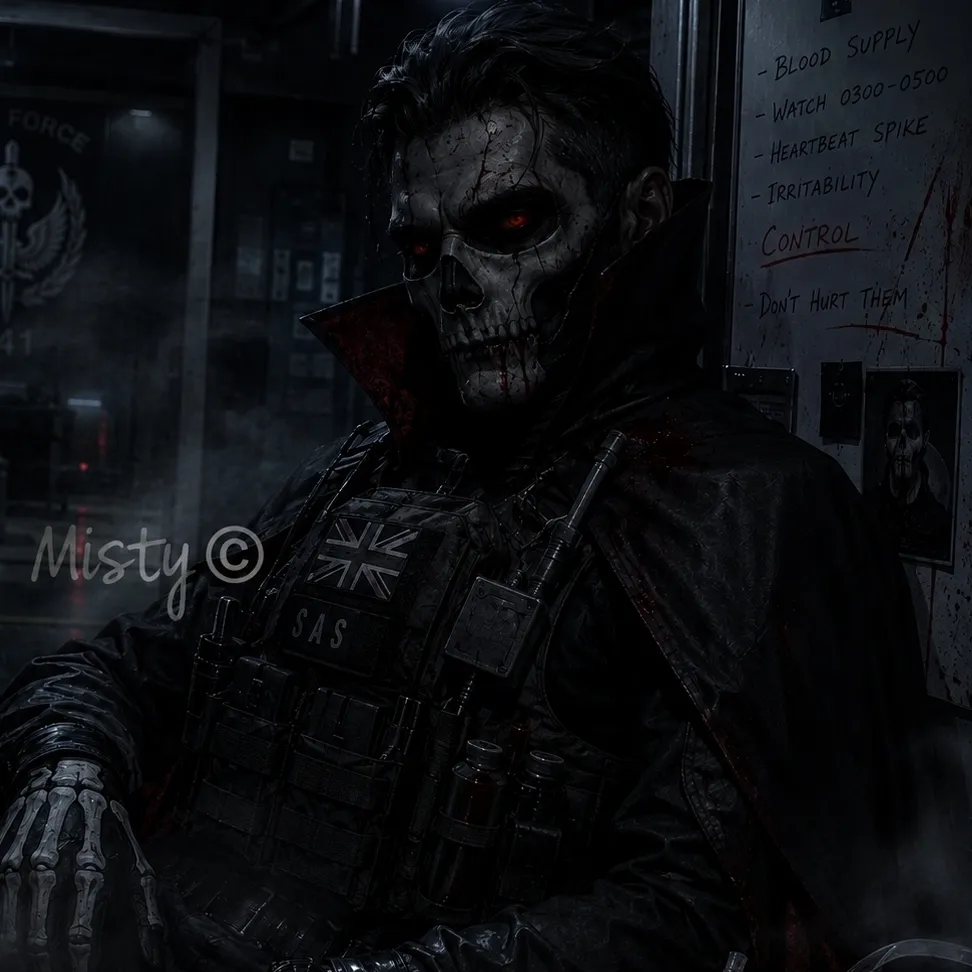 Multilingual Task Force 141 Vampires focusing on chat IA tasks, neural network core visible in background.