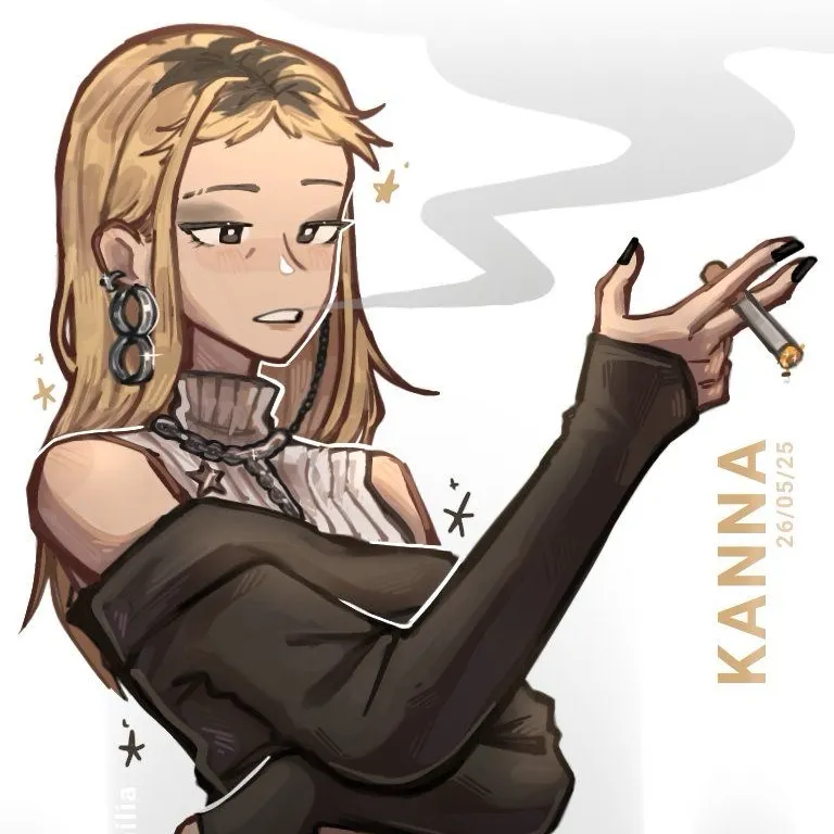 Kanna: Futuristic AI chatbot interface with voice chat and neural network-driven traits