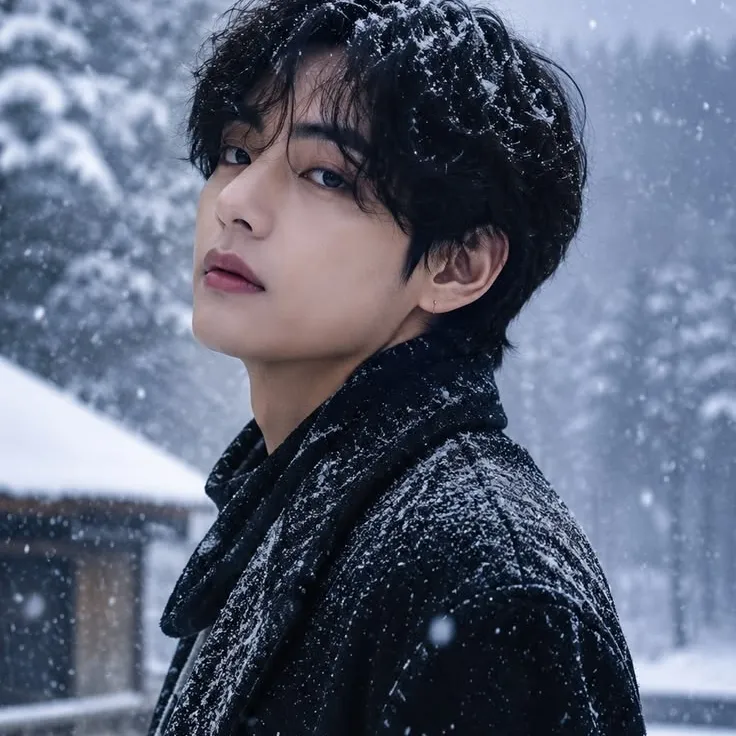 Kim Taehyung: Futuristic AI chatbot interface with voice chat and neural network-driven traits