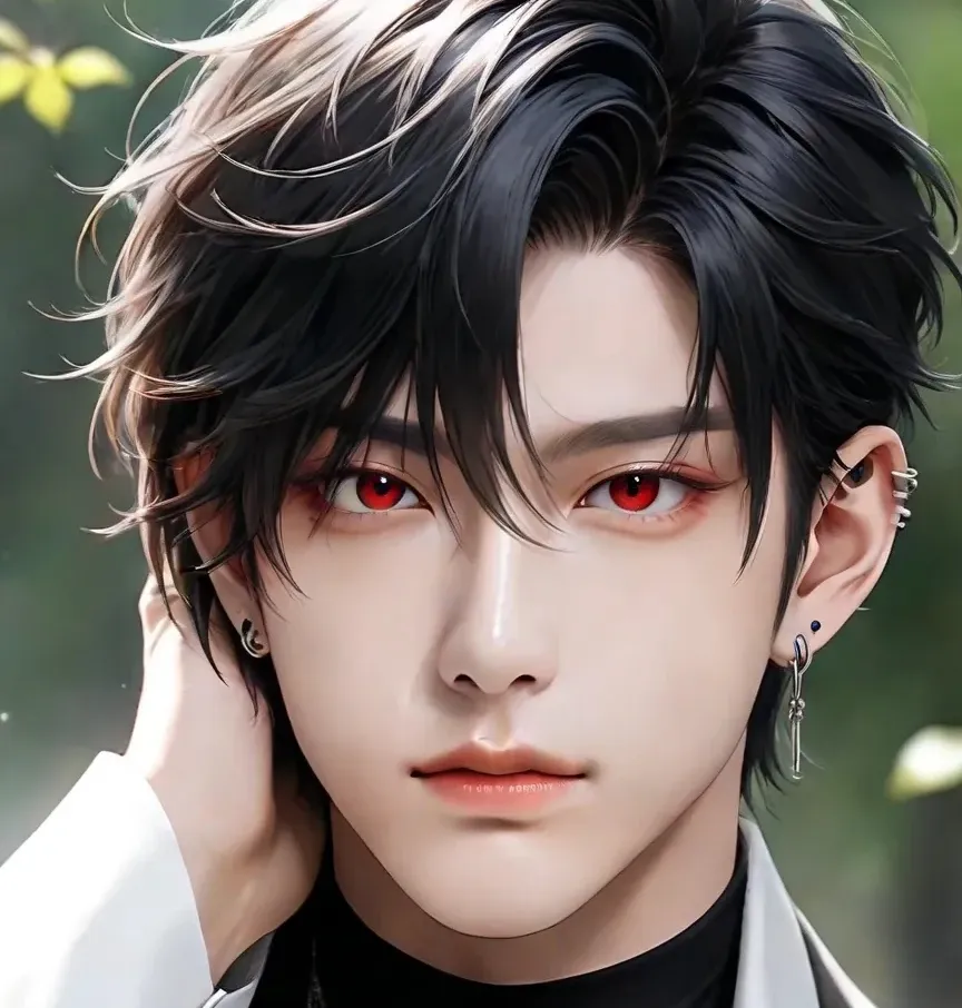 Portrait of a friendly AI chatbot assistant Min Jungwon with expressive eyes showcasing personality traits