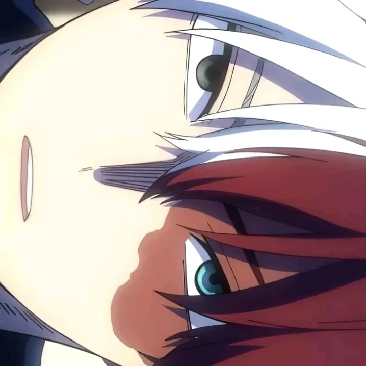 Portrait of a friendly AI chatbot assistant Shoto Todoroki - BL with expressive eyes showcasing personality traits