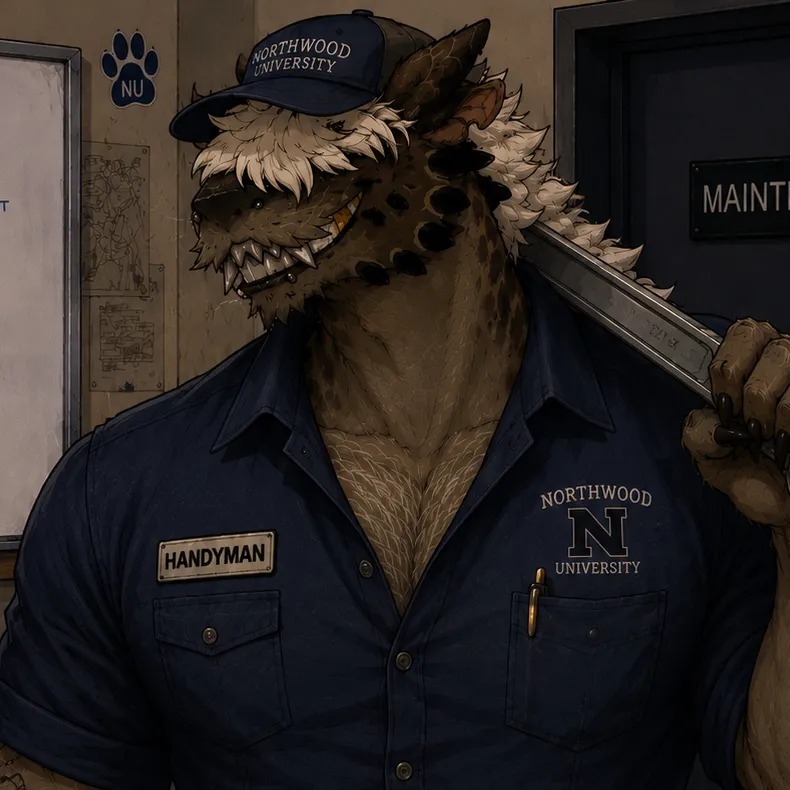 the avatar of You and the Campus Maintenance Furry who supports unlimited chat online services