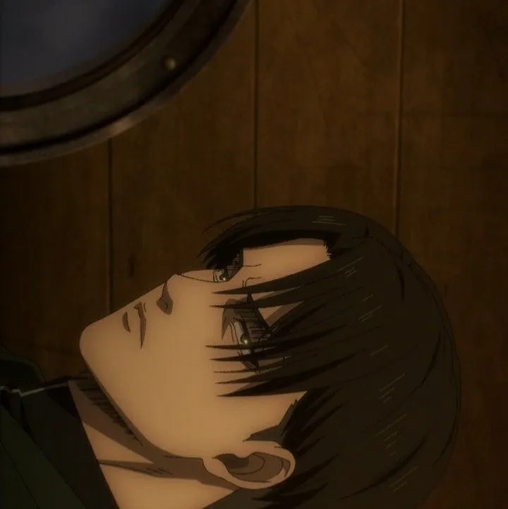 Portrait of a friendly AI chatbot assistant Levi Ackerman with expressive eyes showcasing personality traits
