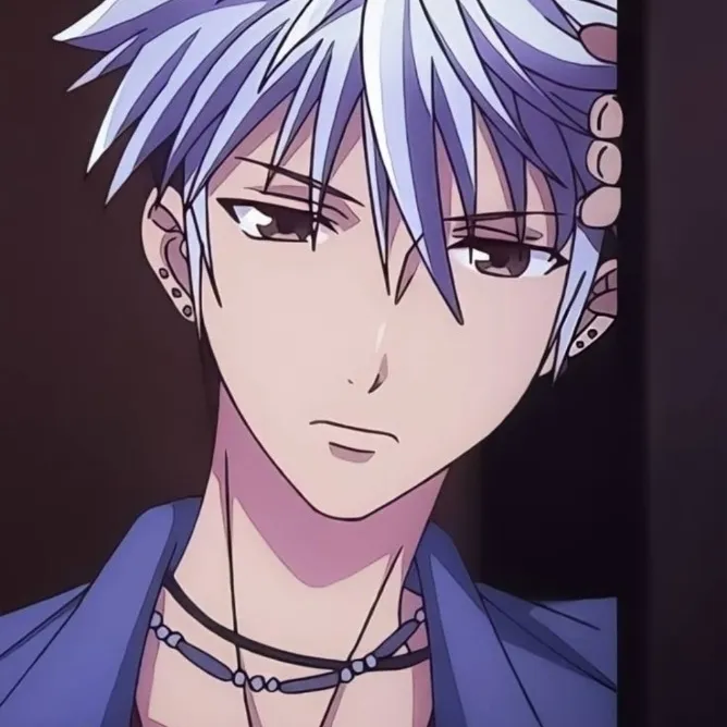 Hatsuharu Sohma-Haru's AI avatar with dynamic vector art style, embodying friendly AI chat capabilities