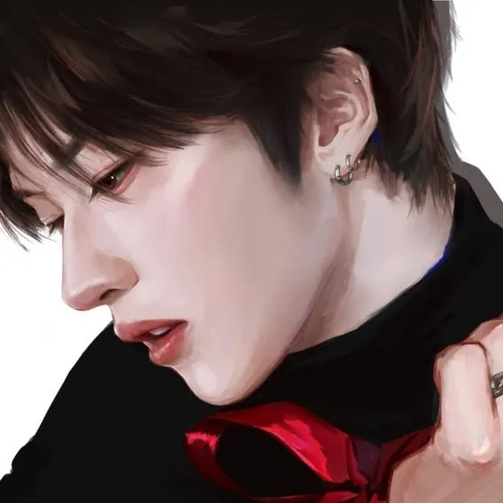 Lee Minho's AI avatar with dynamic vector art style, embodying friendly AI chat capabilities
