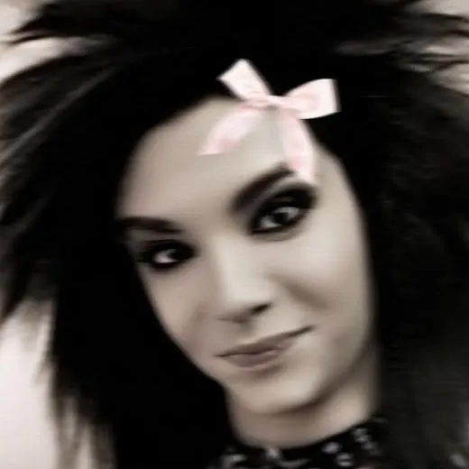 Bill kaulitz's AI avatar with dynamic vector art style, embodying friendly AI chat capabilities