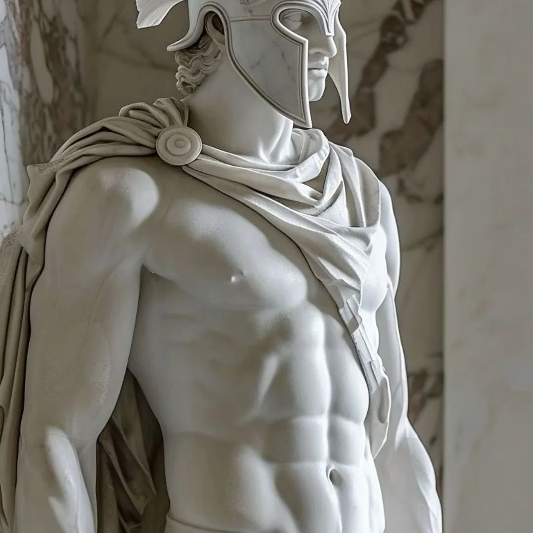 the avatar of character Ares with emotional intelligence capabilities