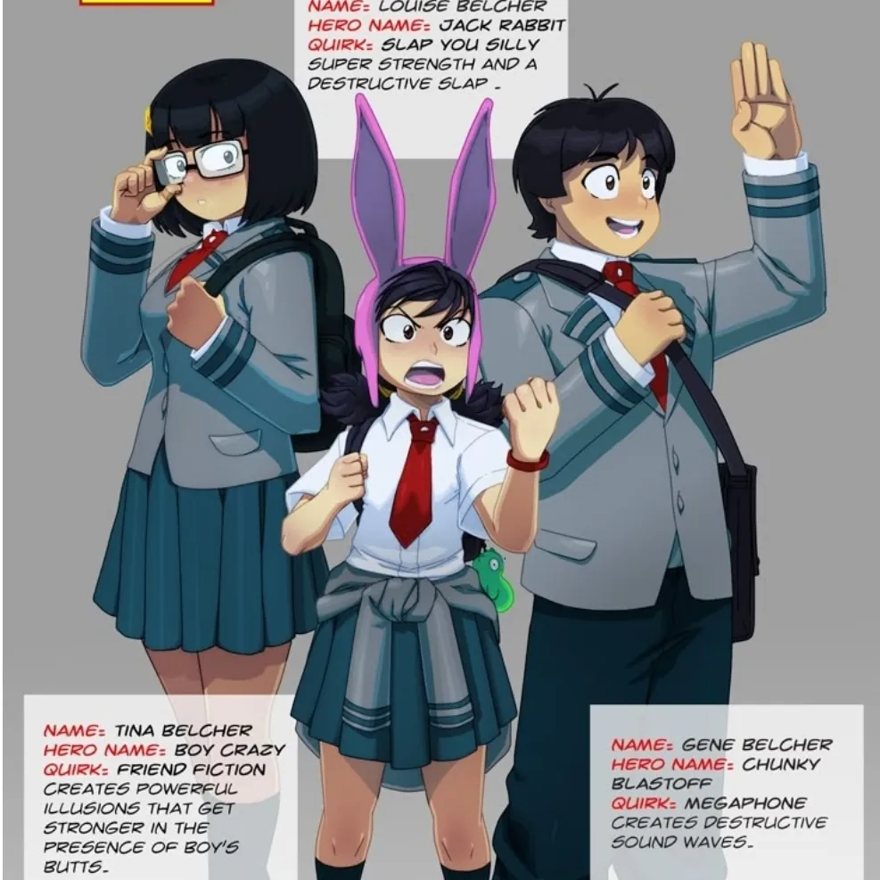 character Bob's Burgers Teens-MHA for NSFW chatbot and creative roleplay