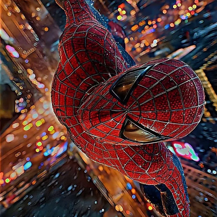 spider-man x spider-girl's AI avatar with dynamic vector art style, embodying friendly AI chat capabilities