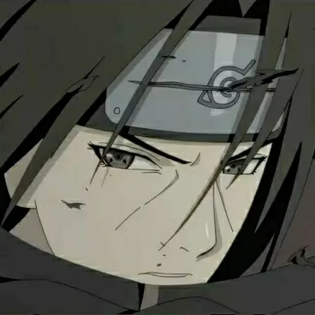 Minimalist Itachi Uchiha avatar for google chat integration, featuring adaptive emotional expressions