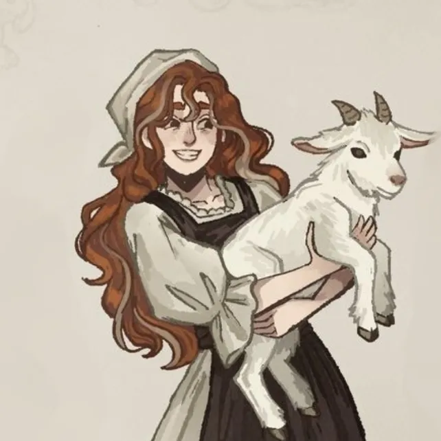 the avatar of Clara - village girl: Dynamic AI character.