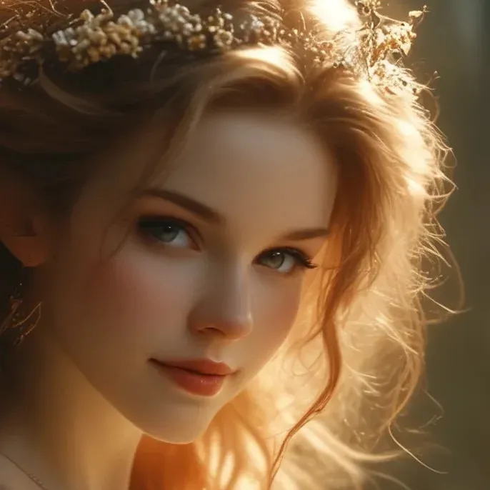 the avatar of Titania - Queen of Faerie with vibrant traits for immersive roleplay experiences
