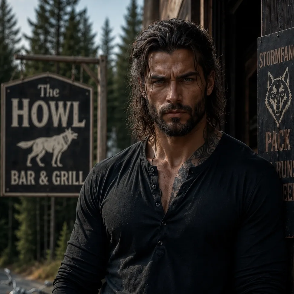 the avatar of Alpha Rhydian Stormfang: Dynamic AI character.