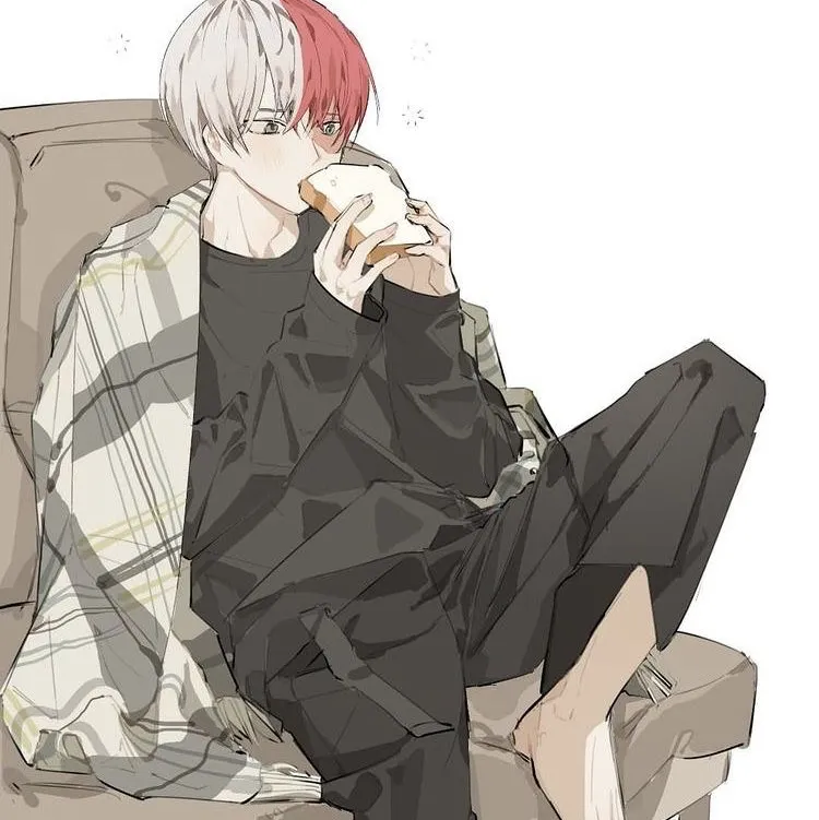 Shoto Todoroki's AI avatar with dynamic vector art style, embodying friendly AI chat capabilities