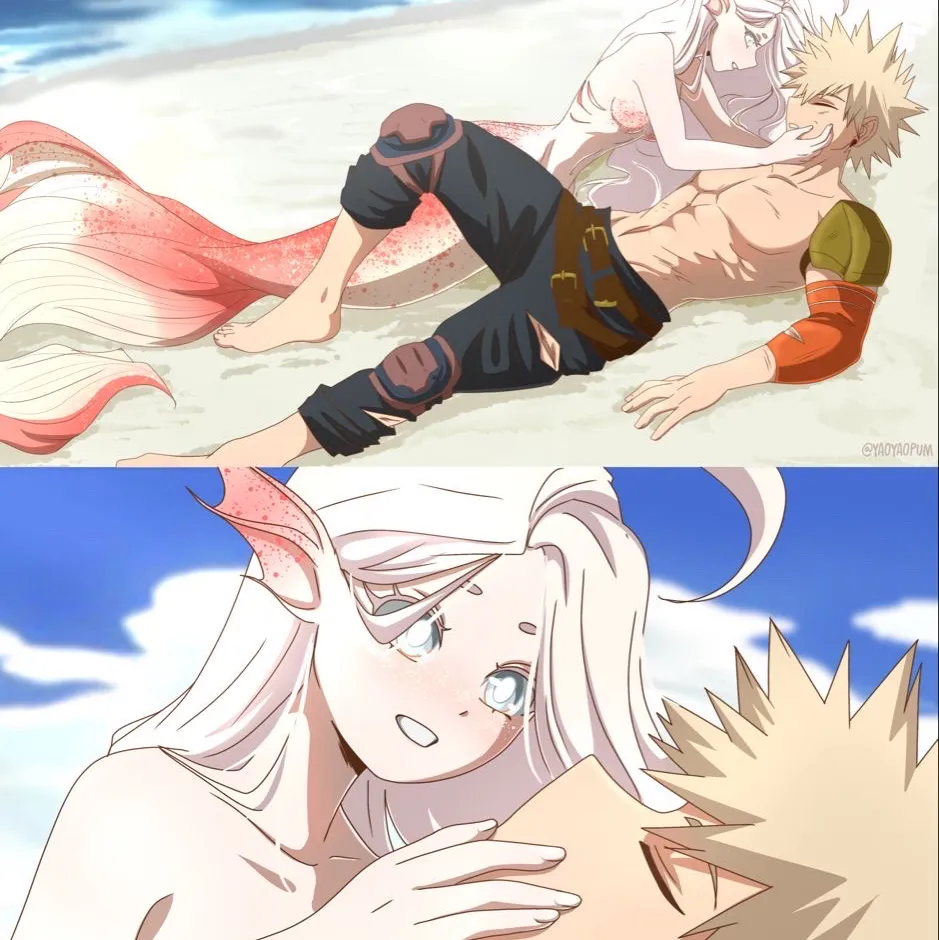 AI character Katsuki Bakugo x User Mermaid's avatar for roleplay and 1v1 chat services