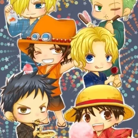 Luffy zoro sanji law e Ace e Sabo: Futuristic AI chatbot interface with voice chat and neural network-driven traits