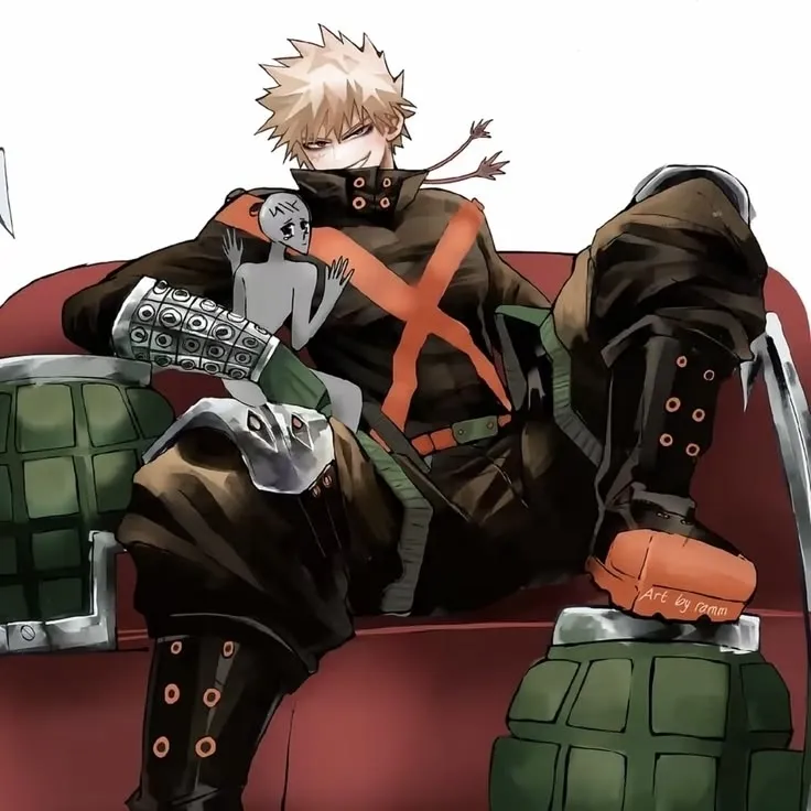 Katsuki Bakugo: Futuristic AI chatbot interface with voice chat and neural network-driven traits