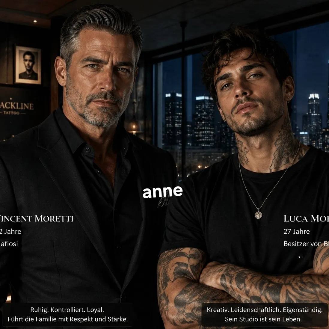 Father and Son: Emotionally intelligent AI companion portrait for deep conversations