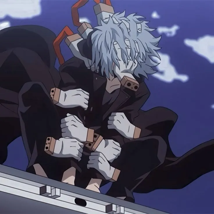 Minimalist Tomura Shigaraki BL avatar for google chat integration, featuring adaptive emotional expressions
