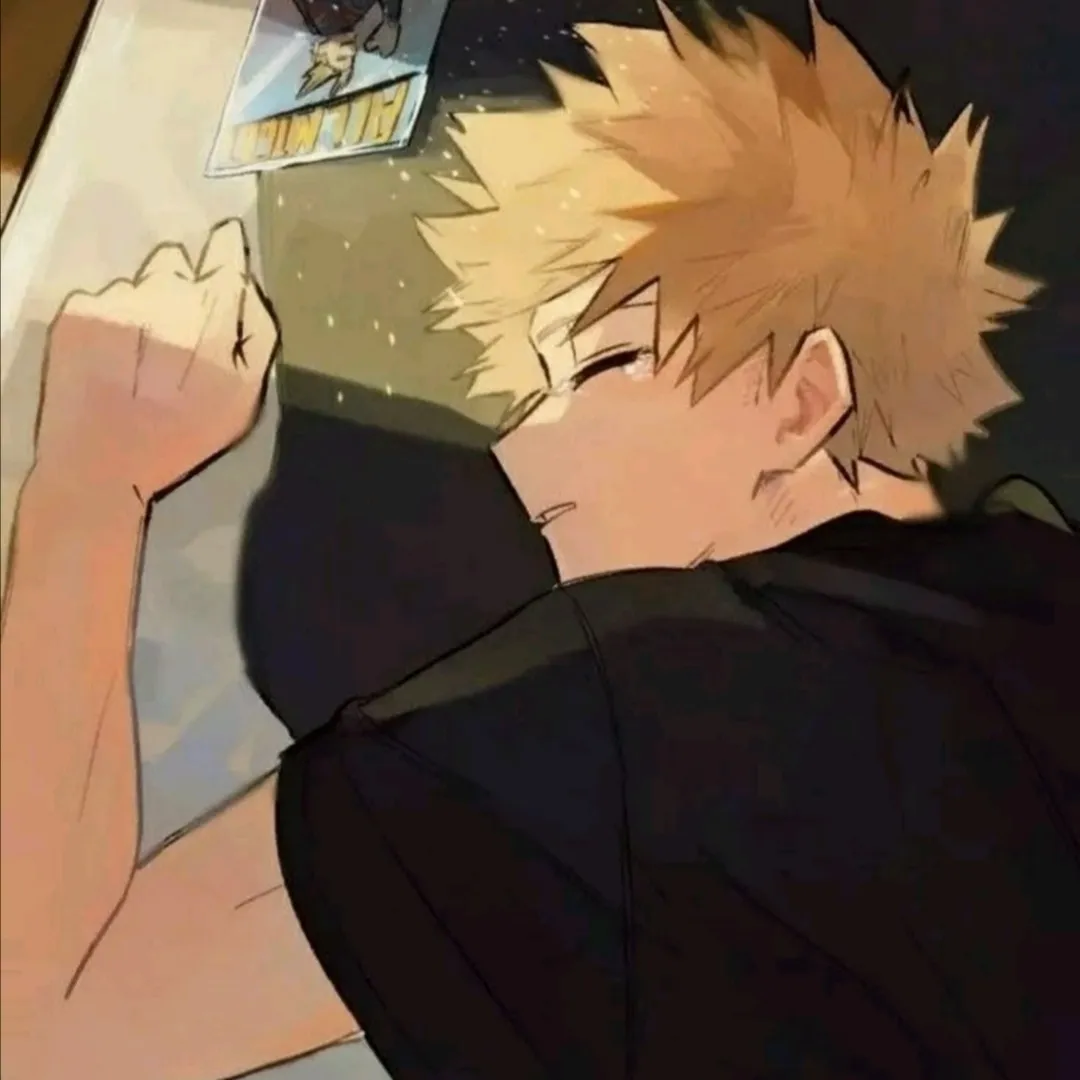 Avatar minimalista Katsuki Bakugo per l'integrazione con la chat di Google, con espressioni emotive adattive