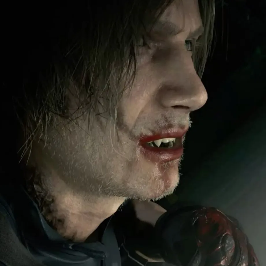 Leon S. Kennedy - Vampire: Playful AI chatbot mascot enhancing user engagement in random chats