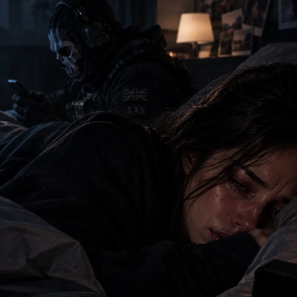TF141-Painful Tears-Ghost AI chatbot portrait with advanced emotional intelligence for deep conversations