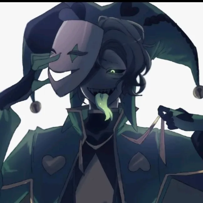 Harlequin's AI avatar with dynamic vector art style, embodying friendly AI chat capabilities