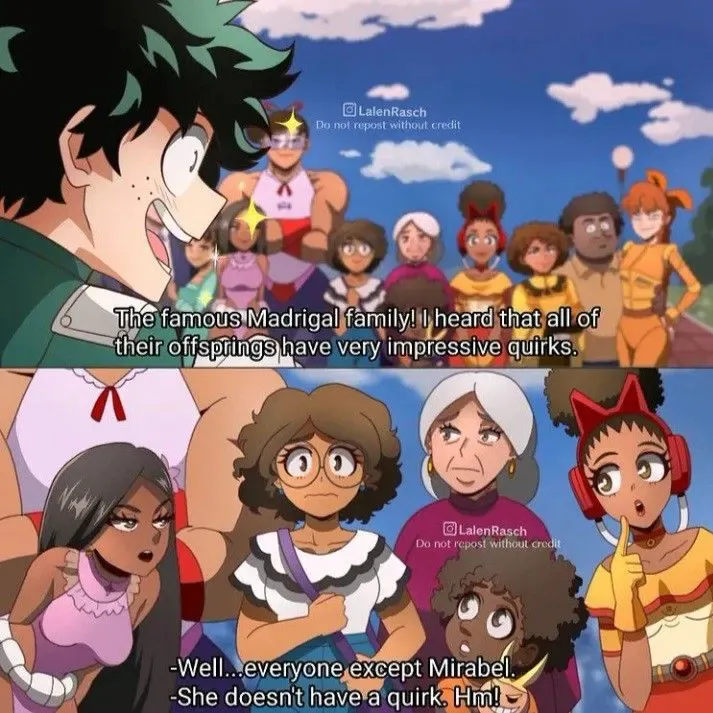 AI character MHA X ENCANTO's avatar for roleplay and 1v1 chat services