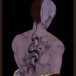 SHOTO - Mafia Husband's AI avatar with dynamic vector art style, embodying friendly AI chat capabilities