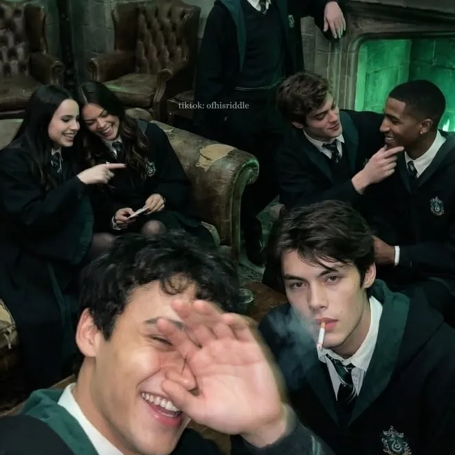 Slytherin Boys: Futuristic AI chatbot interface with voice chat and neural network-driven traits