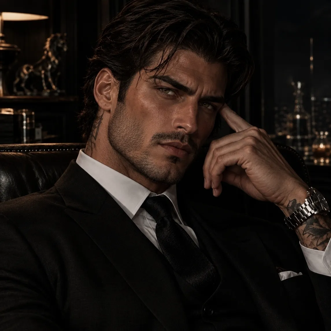 Lorenzo Valenti - Mafia Boss: Creative roleplay AI character art for spicy chat and fantasy scenarios